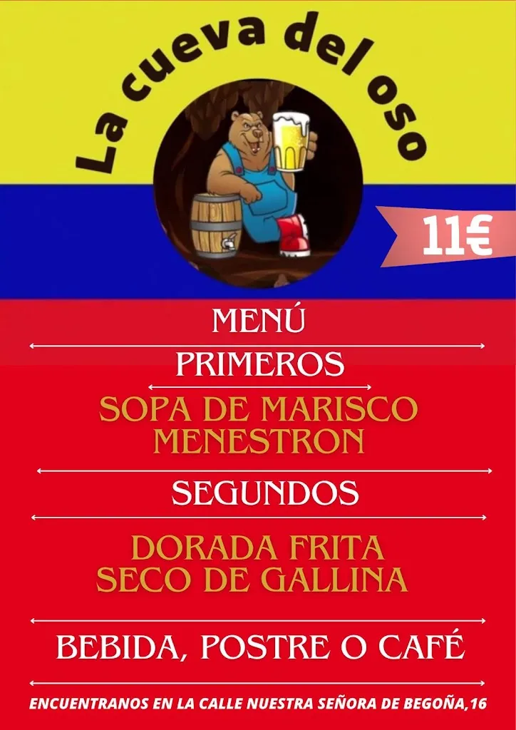 Menu_Bar restaurante ecuatoriano La cueva del oso_Oso El_image_3