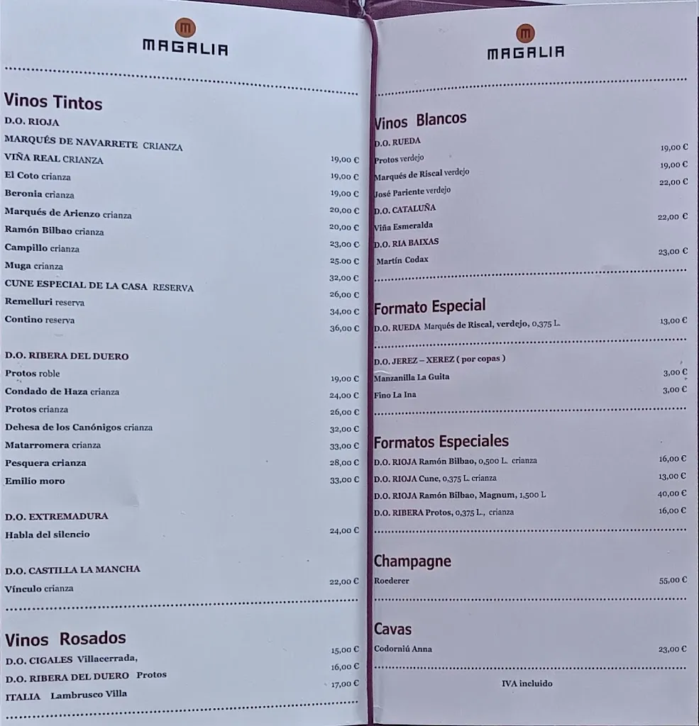 Menu_Restaurante Magalia en Las Navas del Marqués_Navas del Marqués Las_image_1