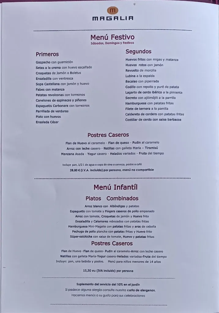 Menu_Restaurante Magalia en Las Navas del Marqués_Navas del Marqués Las_image_3