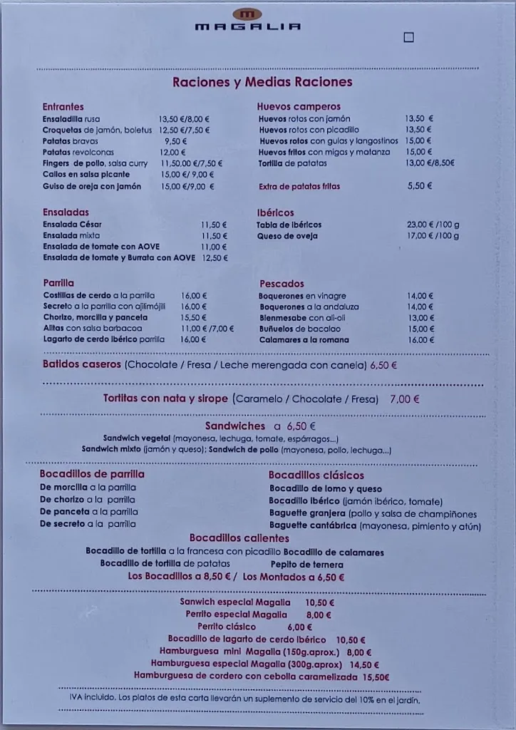 Menu_Restaurante Magalia en Las Navas del Marqués_Navas del Marqués Las_image_4