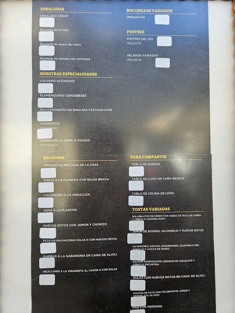 Menu_Bar La Piedra_Navaluenga_image_1