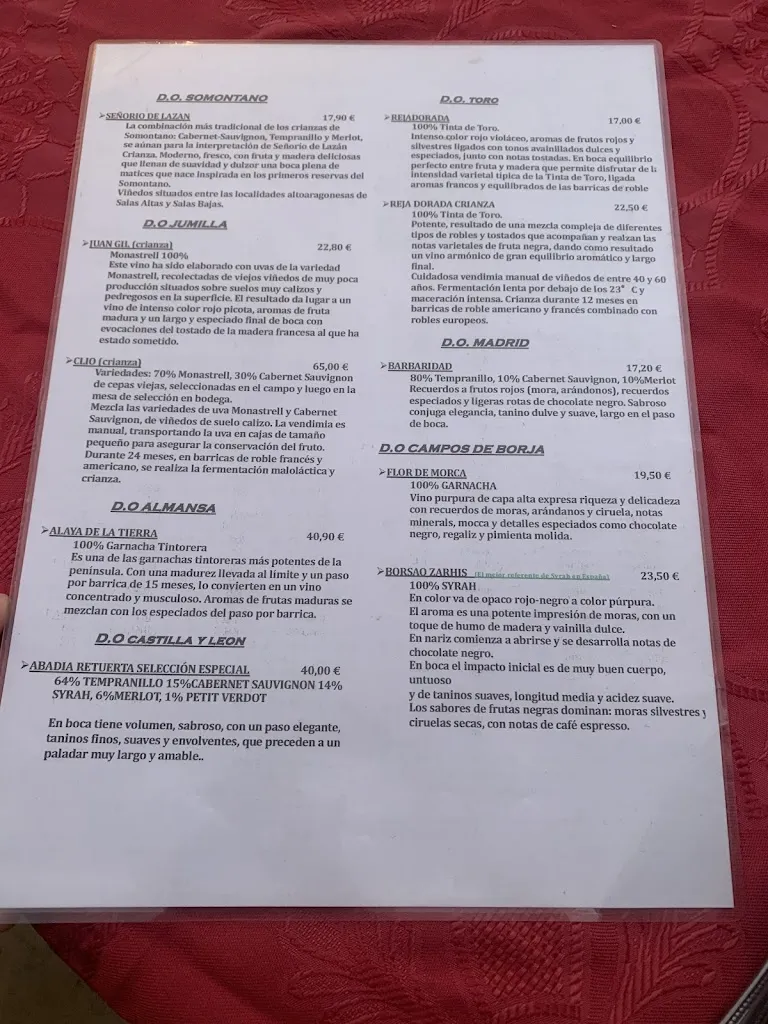 Menu_Restaurante Asador la Asomadilla_Pedro Bernardo_image_1