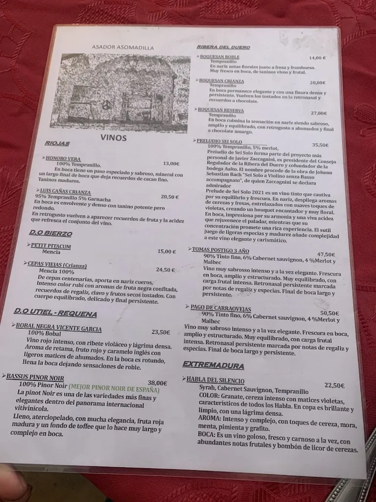 Menu_Restaurante Asador la Asomadilla_Pedro Bernardo_image_2