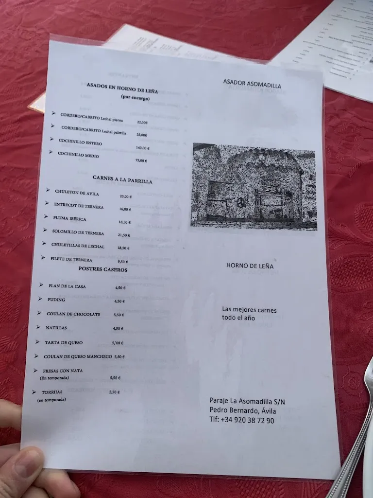 Menu_Restaurante Asador la Asomadilla_Pedro Bernardo_image_4