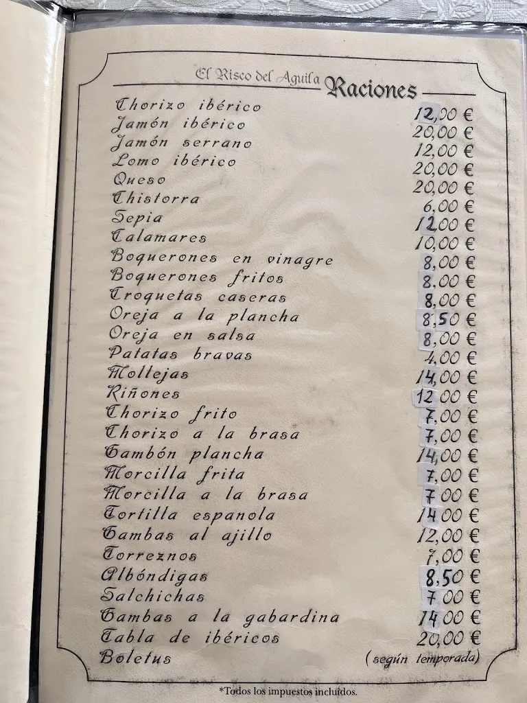Menu_El Risco Del Aguila_Peguerinos_image_4