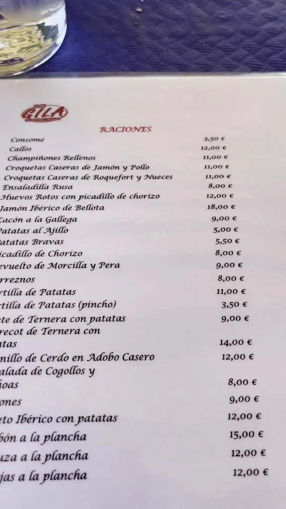 Menu_Bar restaurante Gila_Peguerinos_image_1
