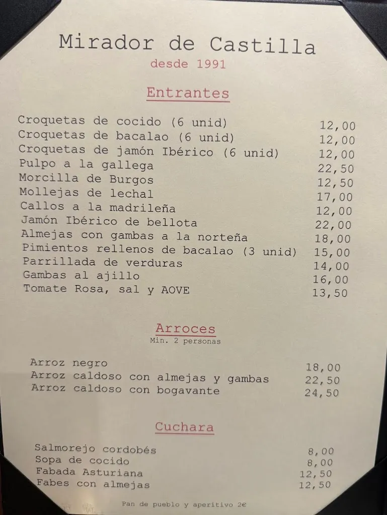 Menu_Restaurante Mirador de Castilla_Puerto Castilla_image_2