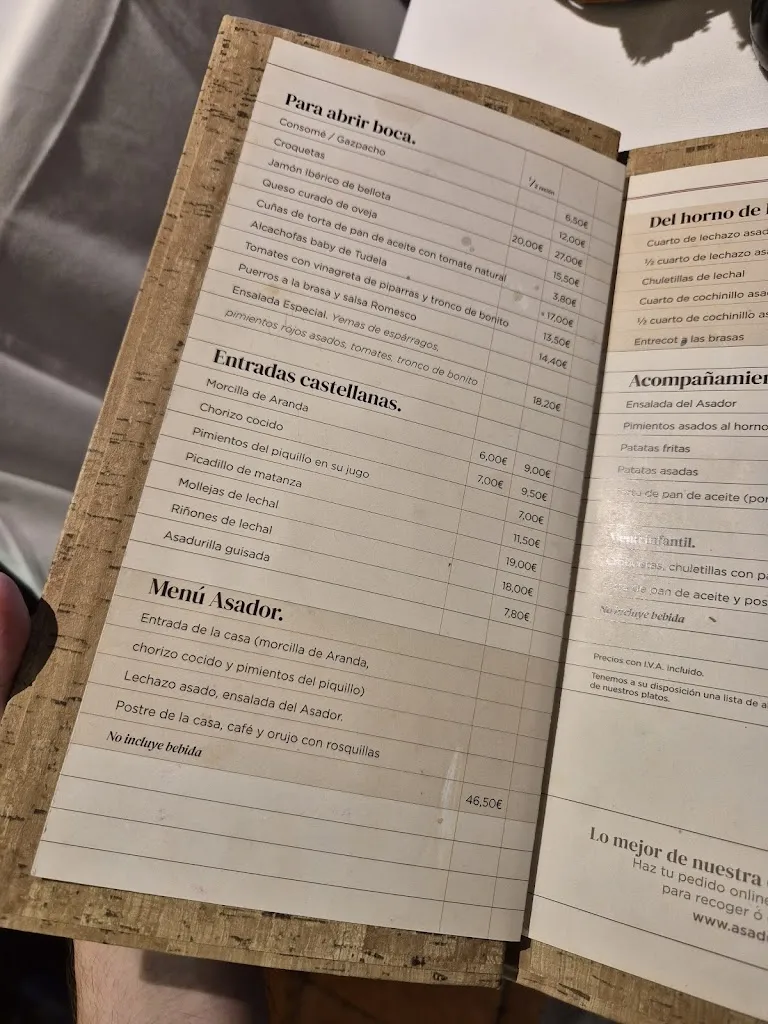 Menu_El Asador de Aranda_Puerto Castilla_image_4