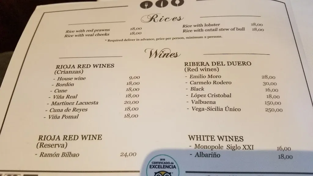 Menu_Restaurante Castilla_Puerto Castilla_image_1