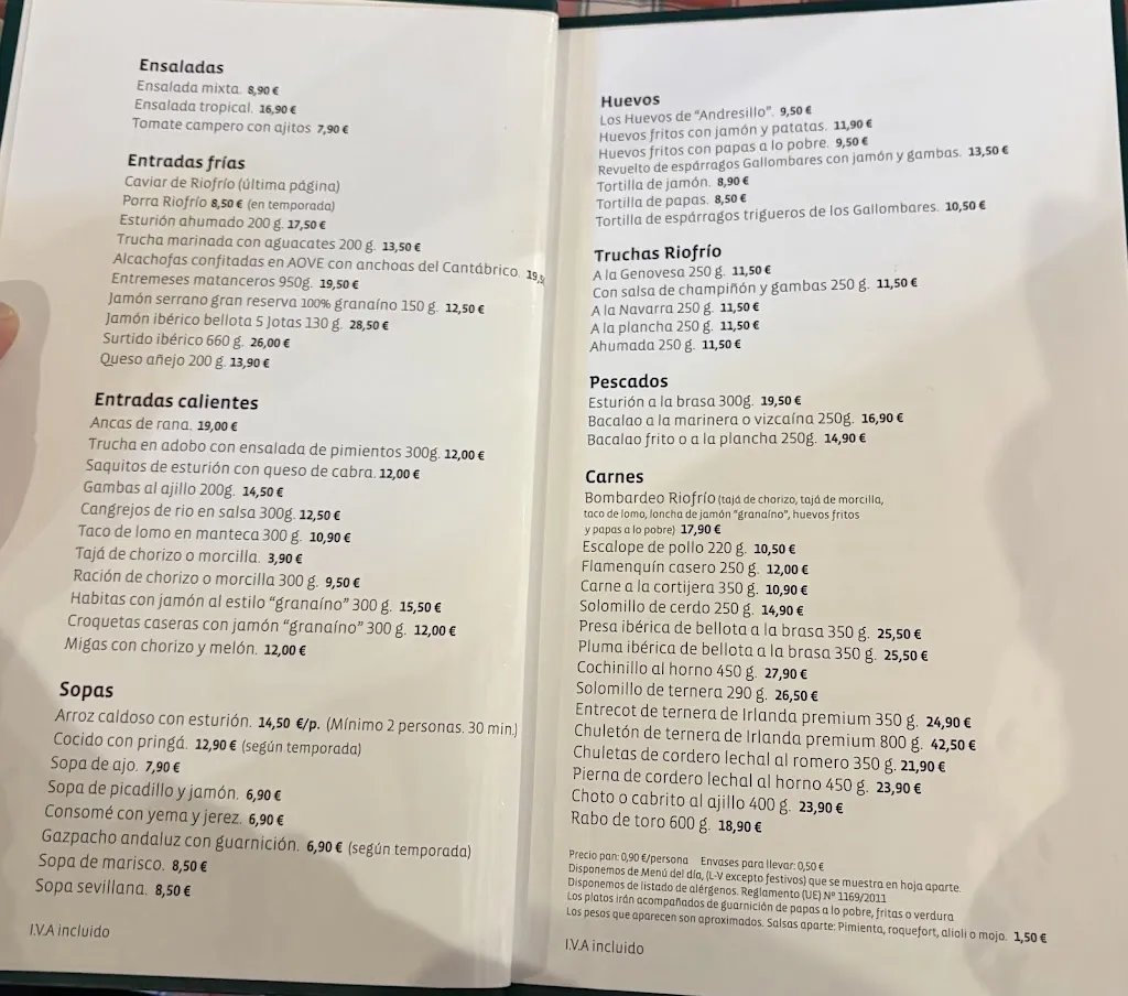 Menu_Mesón Riofrío_Riofrío_image_1