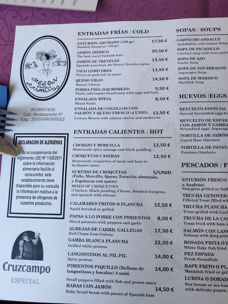 Menu_Restaurante Casa Raimundo_Riofrío_image_1