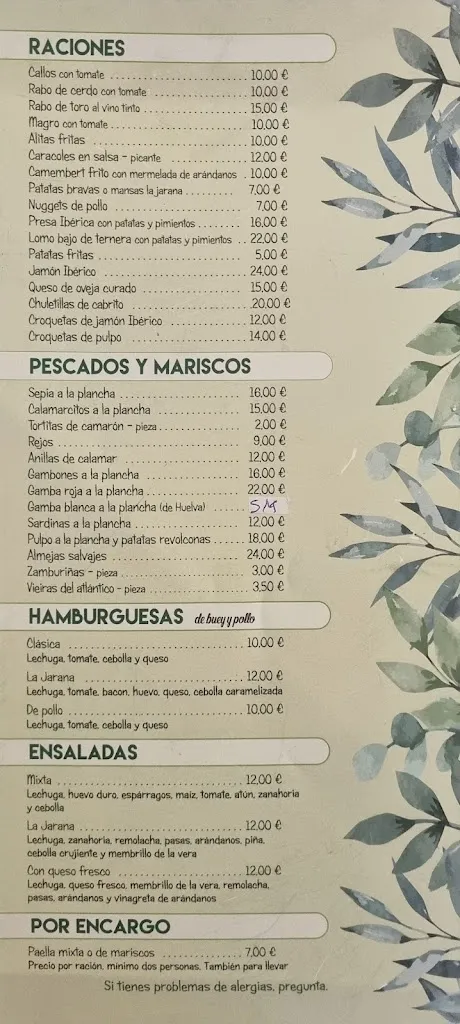 Menu_Restaurante La Jarana _Navalmoral_image_1