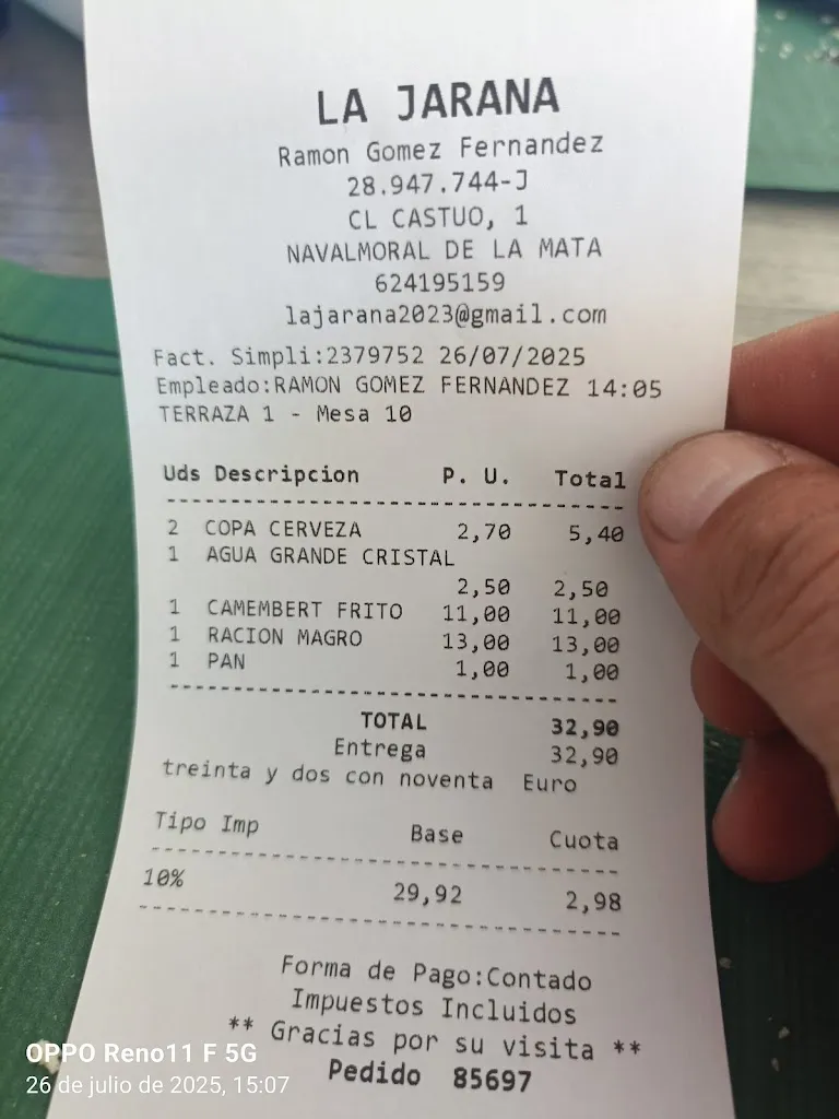 Iván Arellano_Restaurante La Jarana _Navalmoral_review