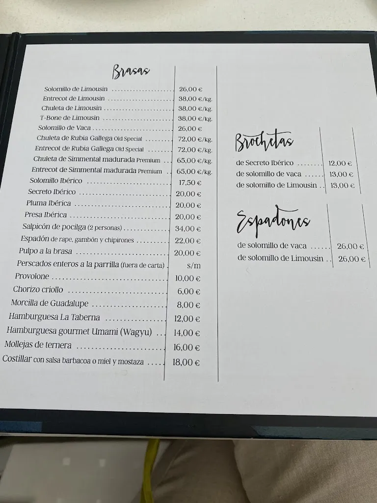 Menu_La Taberna Del Loco_Navalmoral_immagine_2