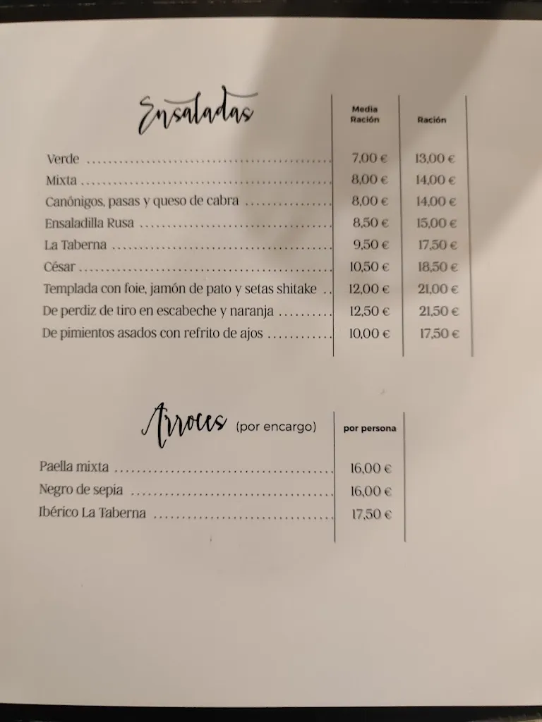Menu_La Taberna Del Loco_Navalmoral_immagine_4