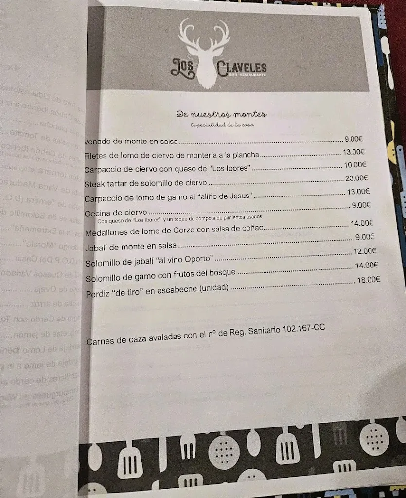 Menü_Bar restaurante Los Claveles_Navalmoral_Bild_3