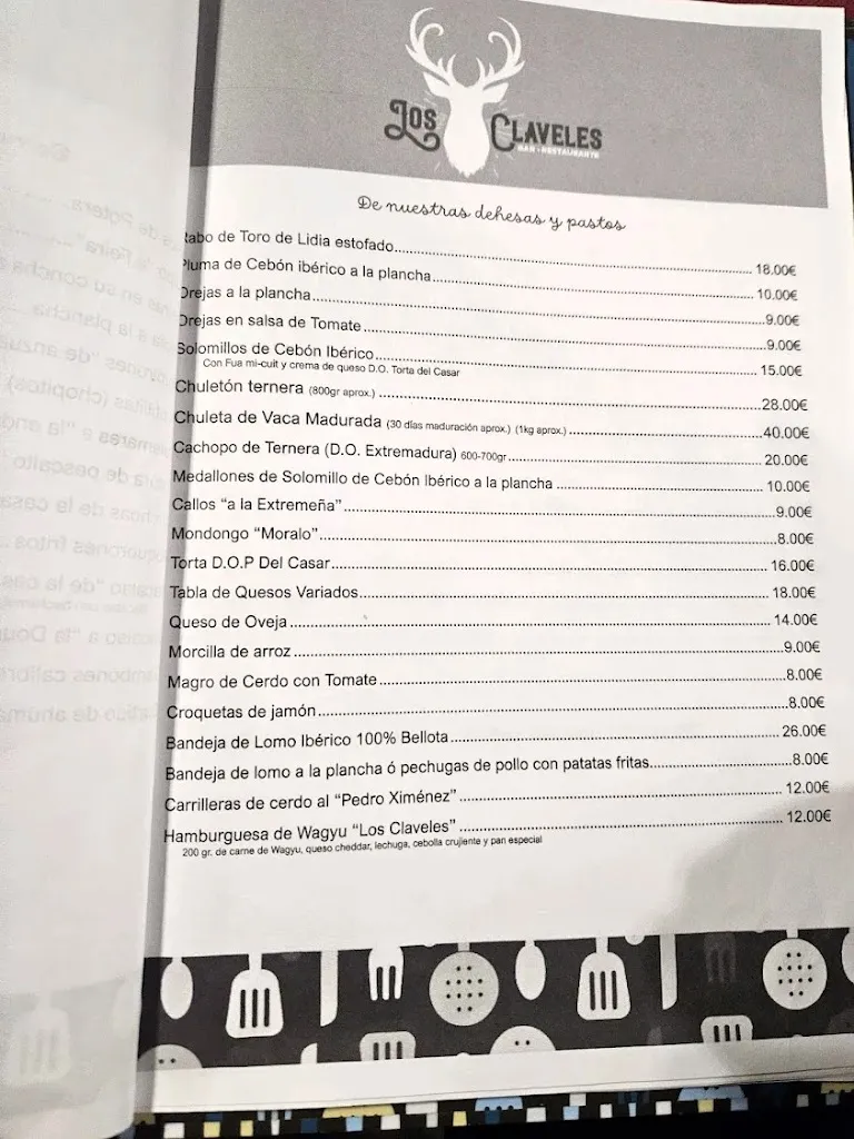 Menü_Bar restaurante Los Claveles_Navalmoral_Bild_4