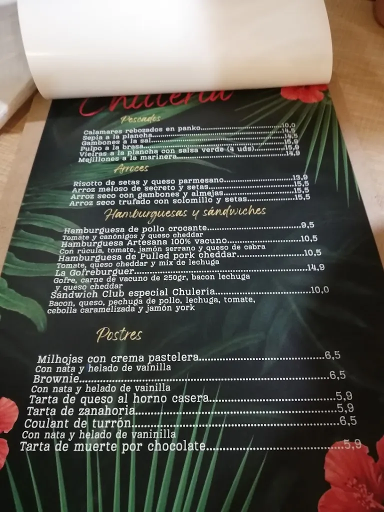 Menu_Bar restaurante Chulería_Navalmoral_image_2