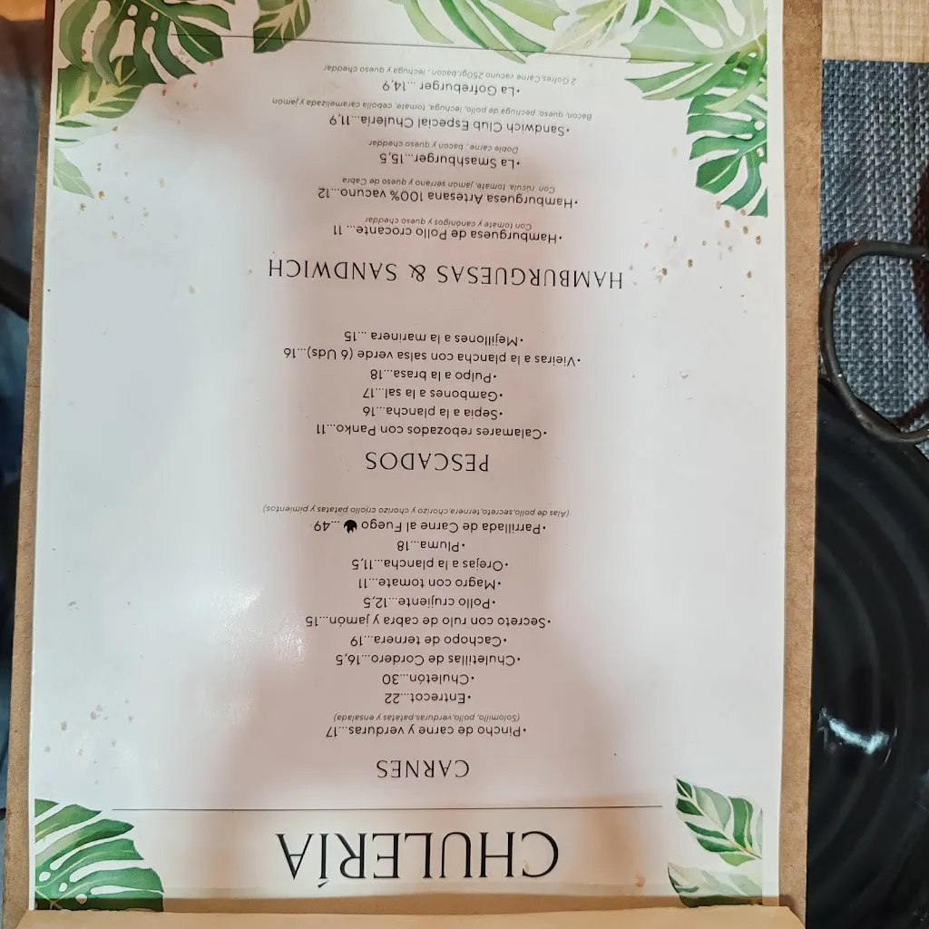 Menu_Bar restaurante Chulería_Navalmoral_image_4