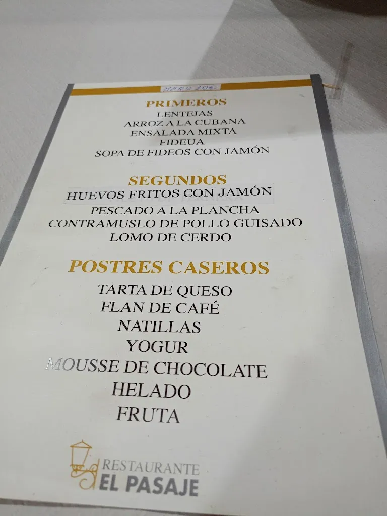 Menu_Bar Restaurante El Pasaje_Navalmoral_image_1