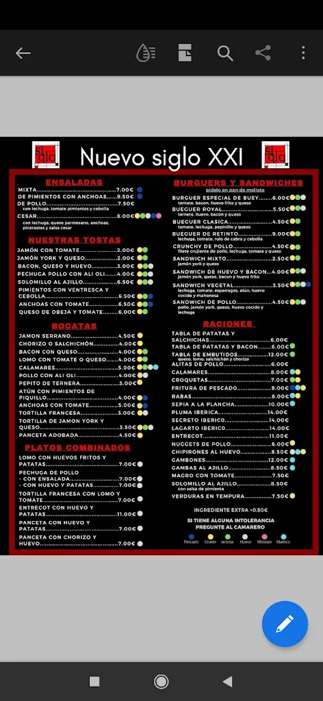 Menu_Restaurante En Navalmoral de la Mata Nuevo Siglo XXI_Navalmoral_image_1