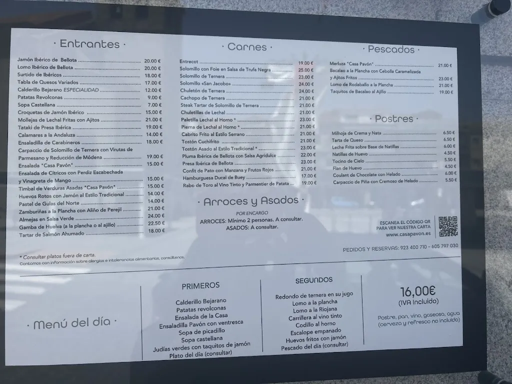 Menu_RESTAURANTE CASA PAVÓN_San Bartolomé de Béjar_image_1