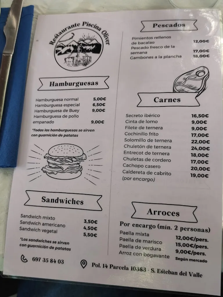 Menu_Restaurante Piscina Oliver_San Esteban de Zapardiel_image_1