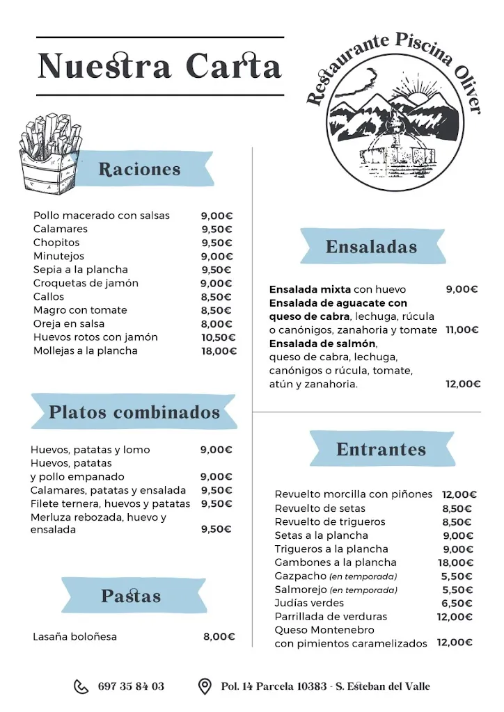 Menu_Restaurante Piscina Oliver_San Esteban de Zapardiel_image_4