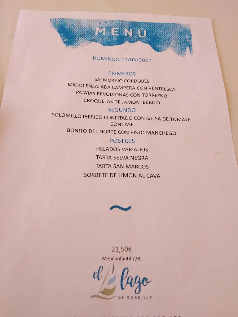 Menu_Restaurante El Lago de Boadilla_San Juan del Olmo_immagine_1