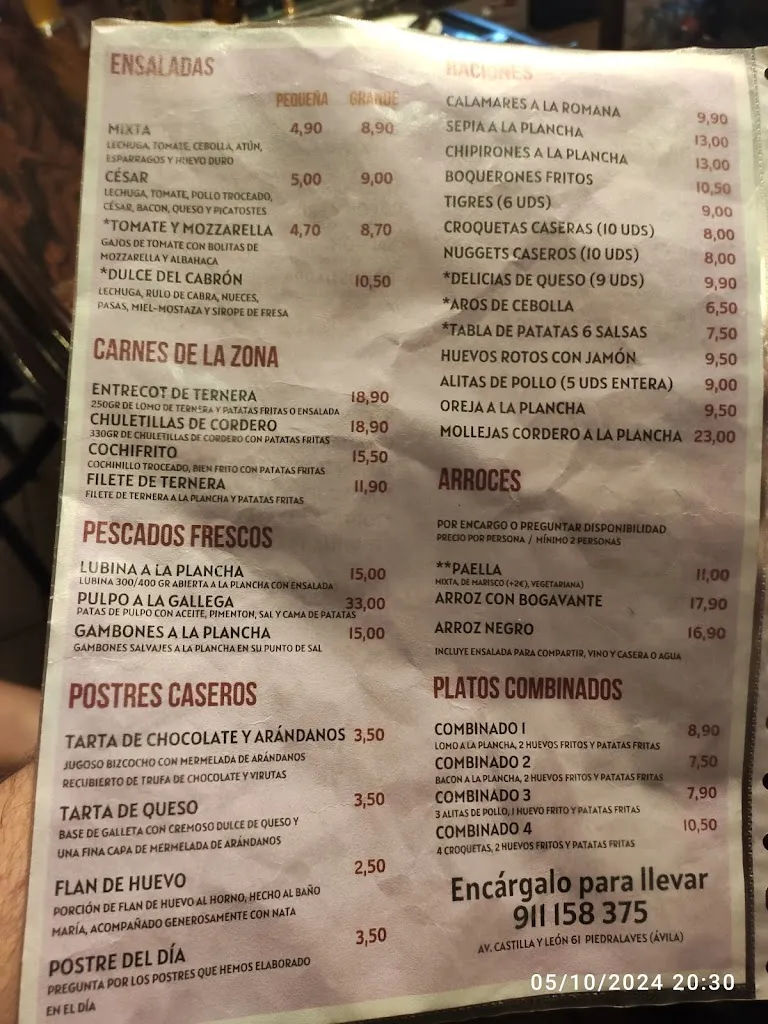 Menu_Restaurant Cafe Culture_Piedralaves_image_2