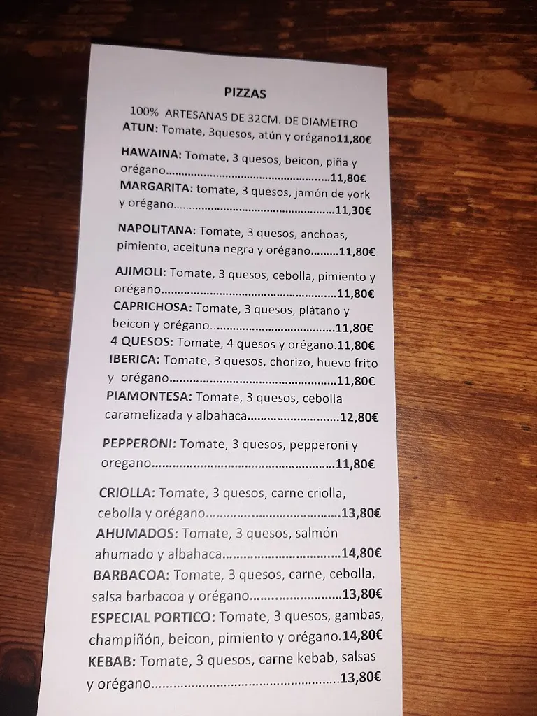 Menu_PIZZERIA EL PORTICO_Piedralaves_image_4