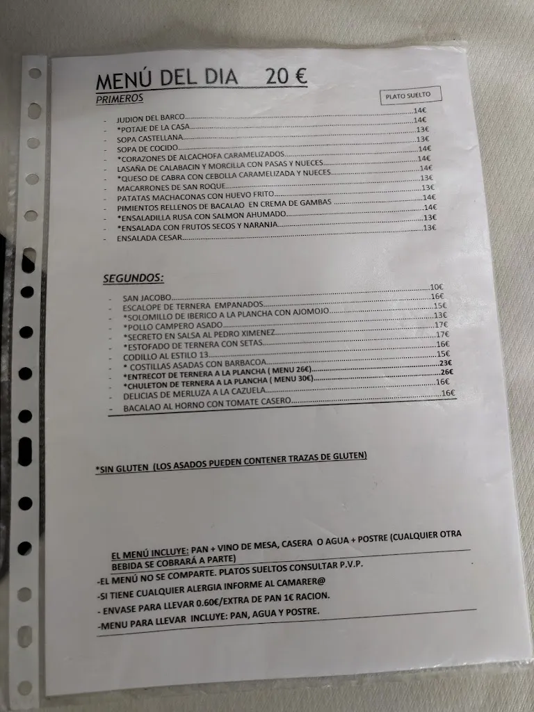 Menu_RESTAURANTE EL TRECE_Piedralaves_image_3