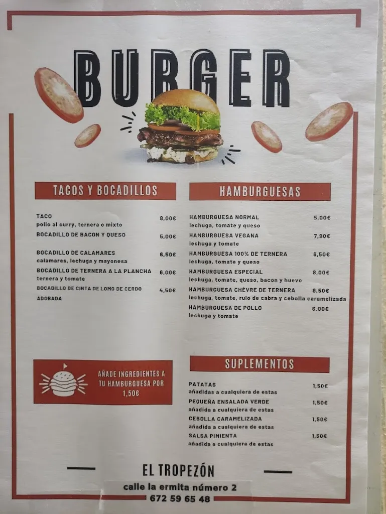 Menu_EL TROPEZON BAR RESTAURANTE_Piedralaves_image_1