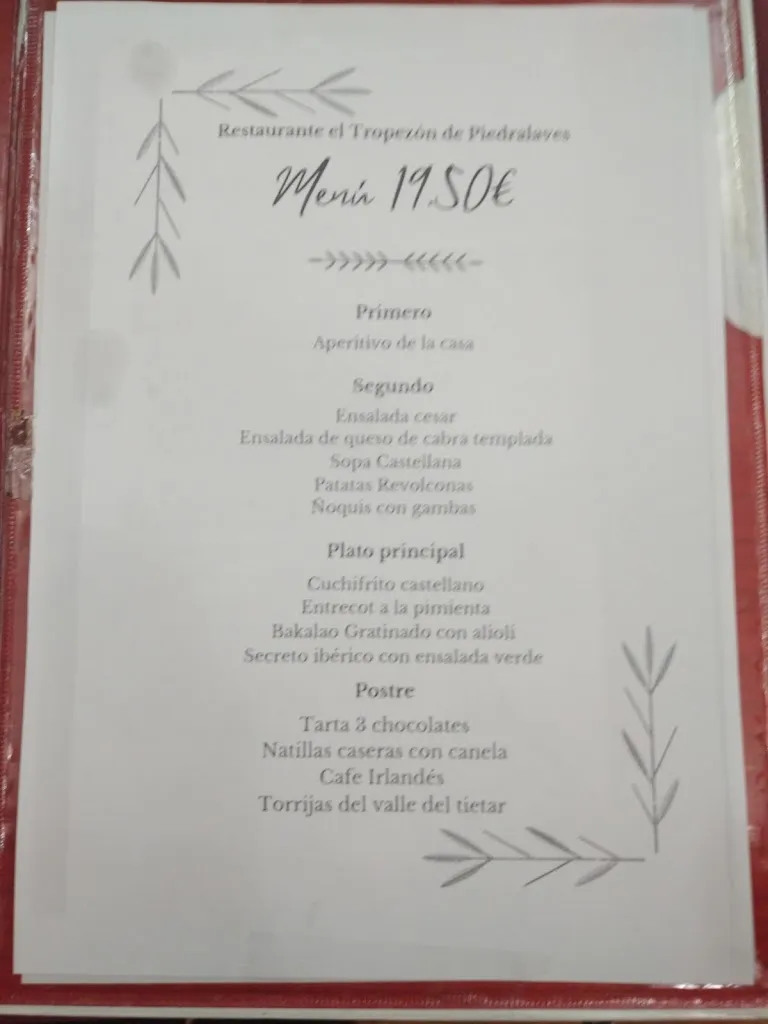 Menu_EL TROPEZON BAR RESTAURANTE_Piedralaves_image_2