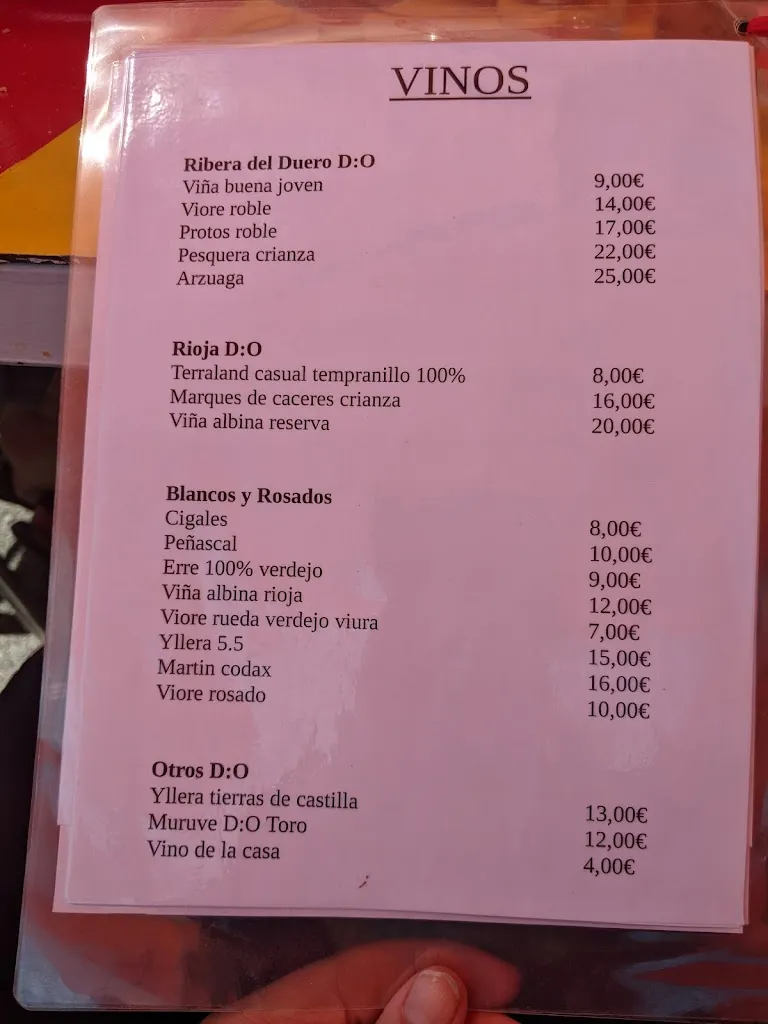 Menü_Restaurante Venta del Obispo_San Martín del Pimpollar_Bild_3