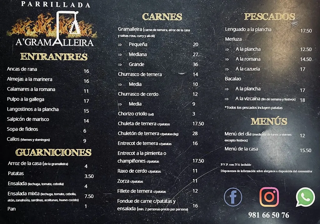 Menu_Restaurante Parrillada A Gramalleira_Culleredo_image_2