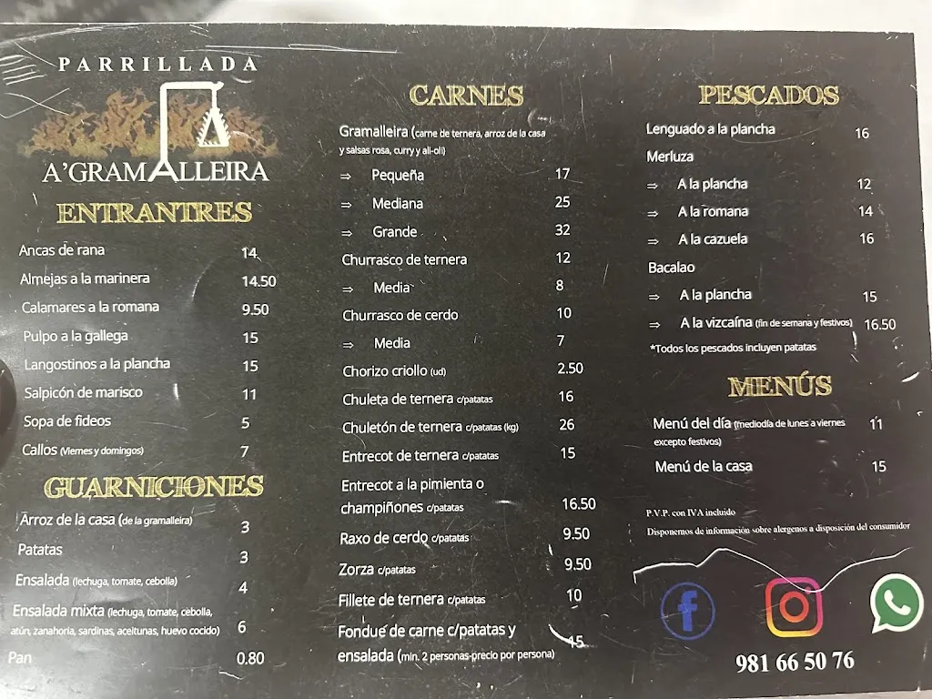 Menu_Restaurante Parrillada A Gramalleira_Culleredo_image_3
