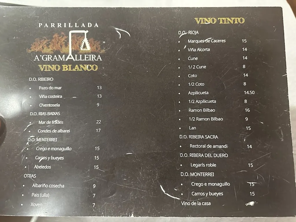Menu_Restaurante Parrillada A Gramalleira_Culleredo_image_4