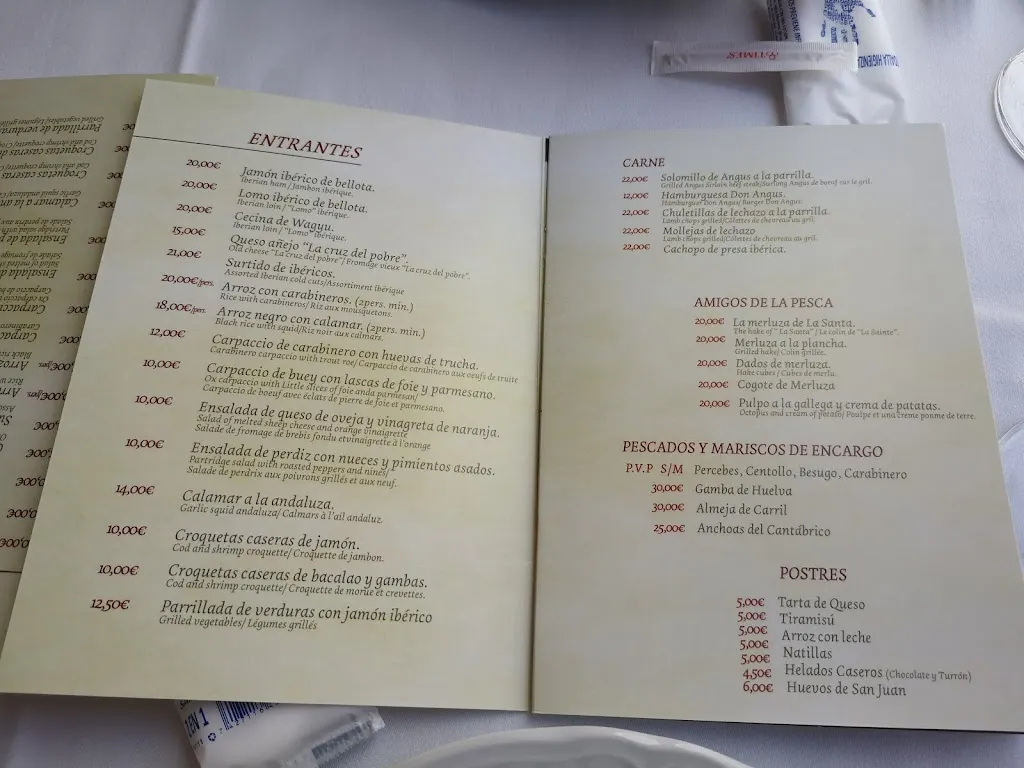 Menu_De La Santa_Santiago del Tormes_image_3