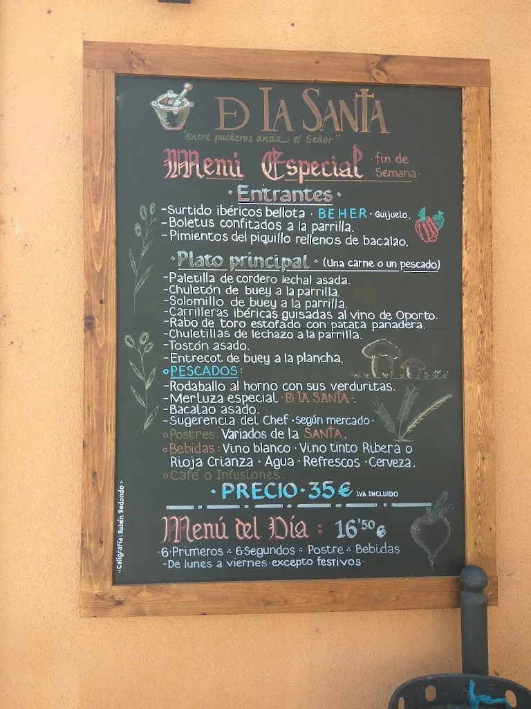 Menu_De La Santa_Santiago del Tormes_image_4