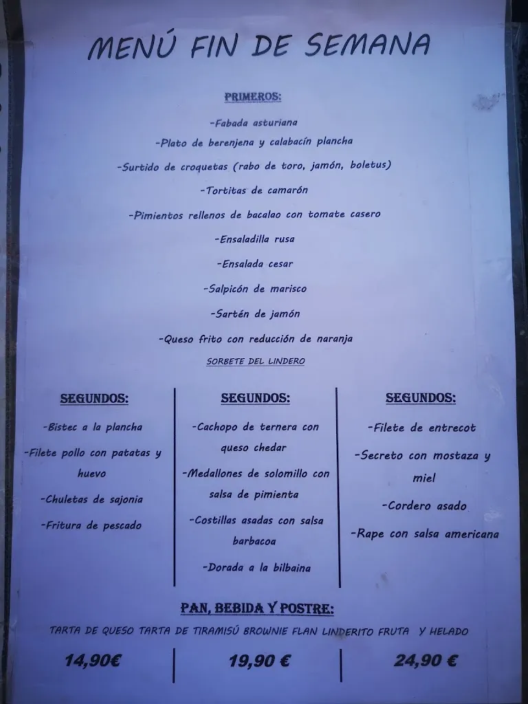 Menu_Bar-Restaurante El Lindero_San Martín de la Vega del Alberche_image_3