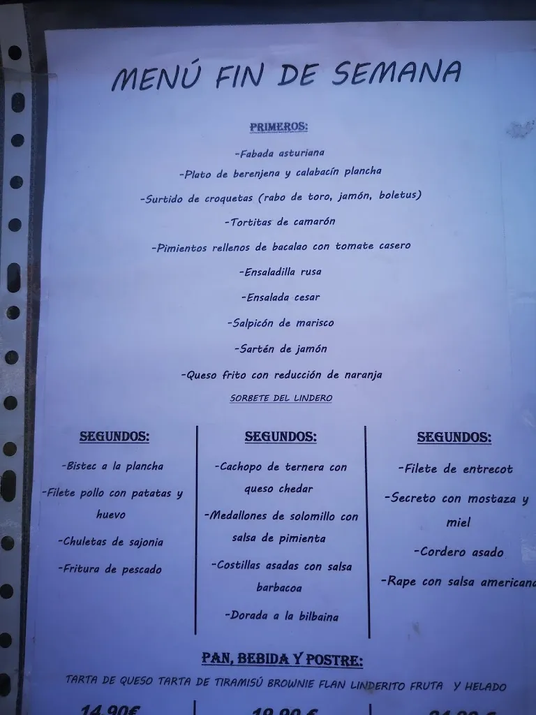 Menu_Bar-Restaurante El Lindero_San Martín de la Vega del Alberche_image_4