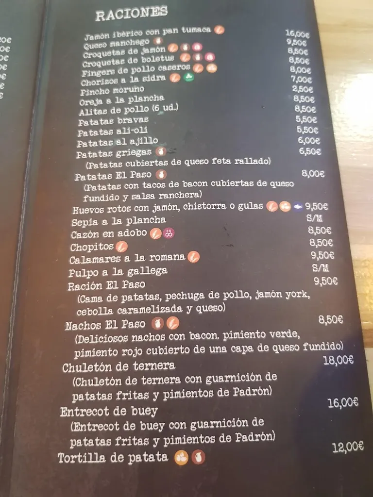 Menu_Bar El Paso_San Martín de la Vega del Alberche_image_2