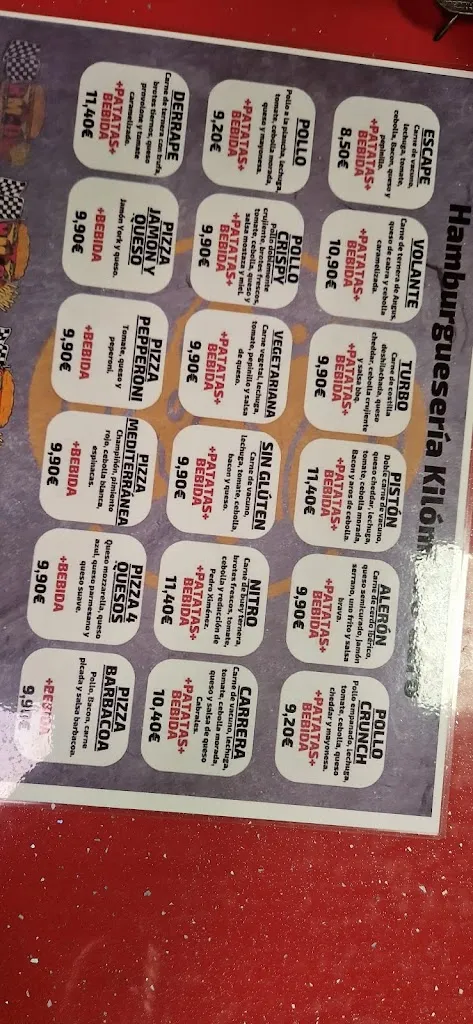 Menu_Hamburguesería Kilómetro cero_San Martín de la Vega del Alberche_immagine_4