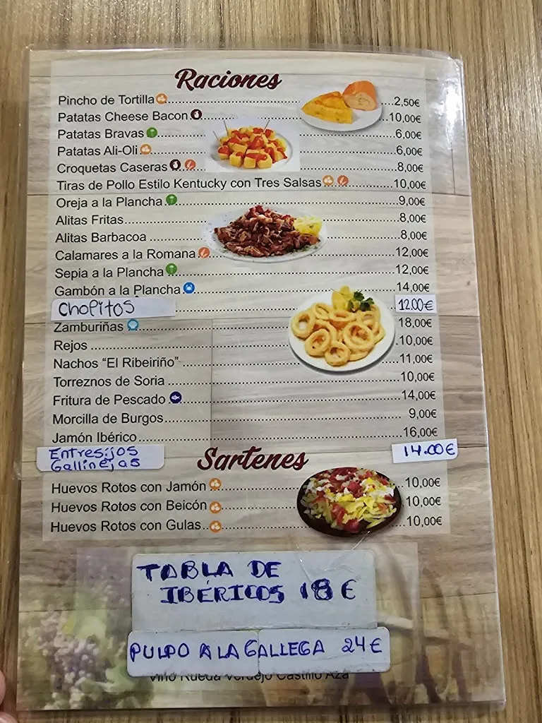 Menu_El Ribeiriño Cervecería - Restaurante_San Martín de la Vega del Alberche_image_1