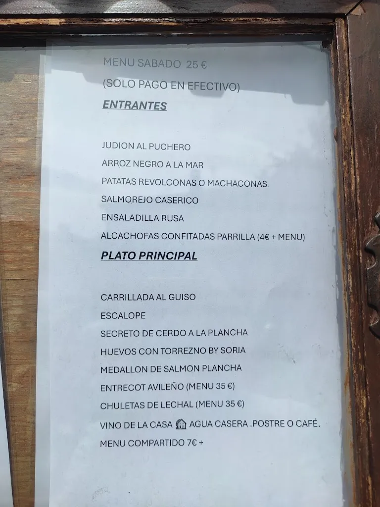 Menu_BAR RESTAURANTE CASA MELANEO._Sotillo de la Adrada_image_1