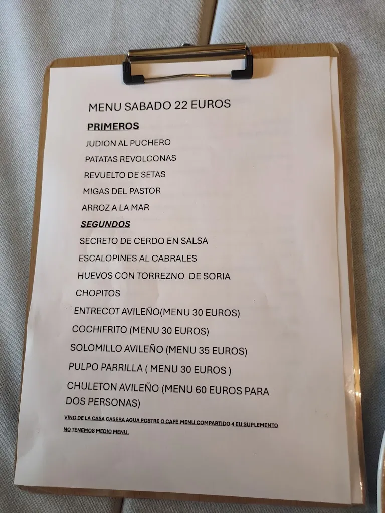 Menu_BAR RESTAURANTE CASA MELANEO._Sotillo de la Adrada_image_3