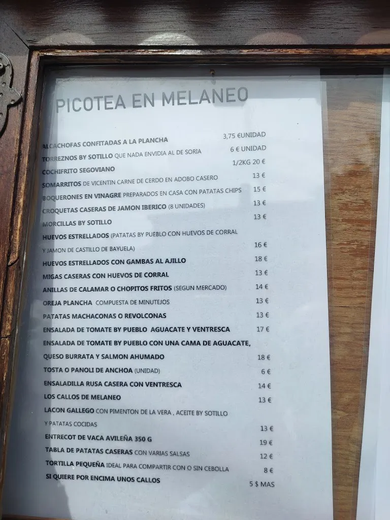Menu_BAR RESTAURANTE CASA MELANEO._Sotillo de la Adrada_image_4