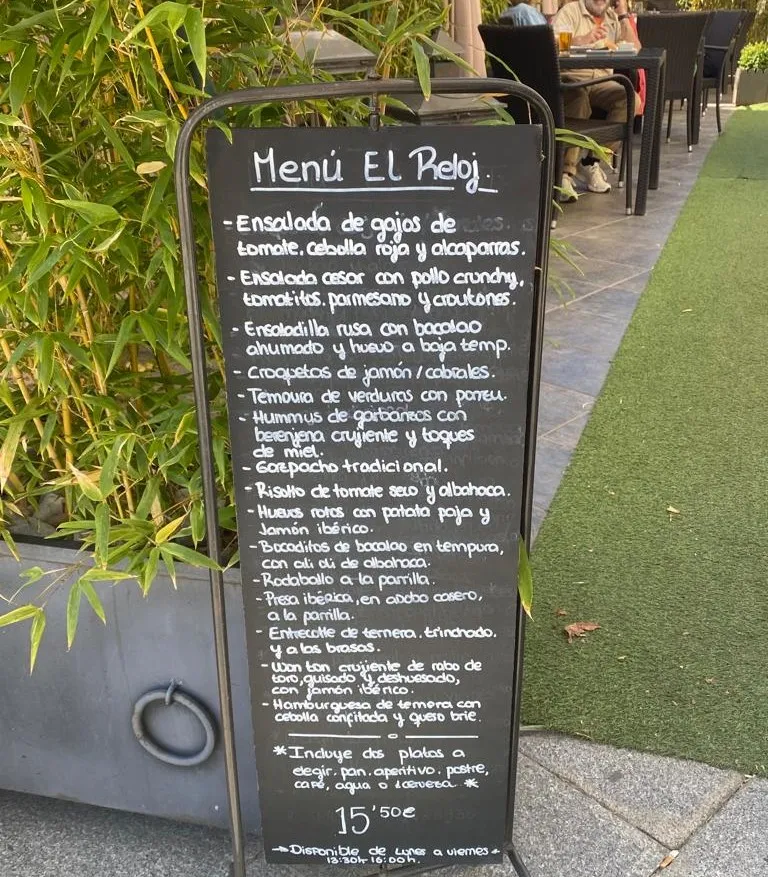 Menu_El Reloj Restaurante_Serrada La_immagine_4