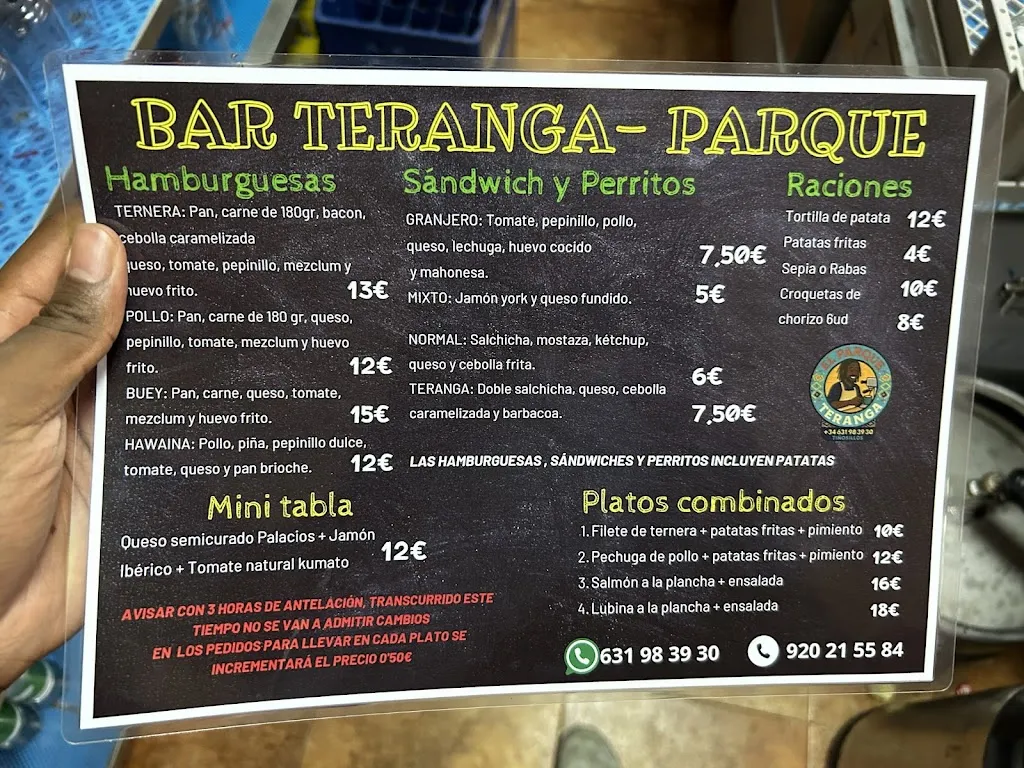 Menu_Bar Teranga-El Parque_Tiñosillos_image_1